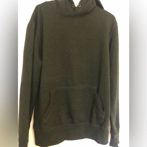Charcoal grey (almost black)  men's light weight kanga-hoodie, L - Picture 3 of 4